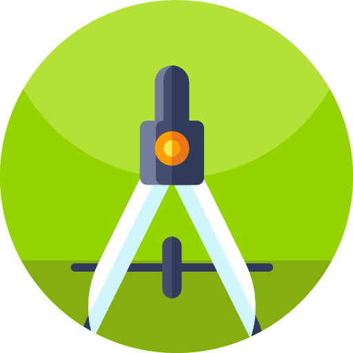 Drafting compass tool architecture education icon
