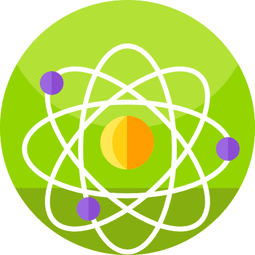 Electron nuclear electron atom icon