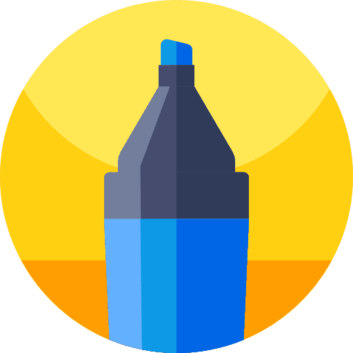 Marker highlighter study education icon