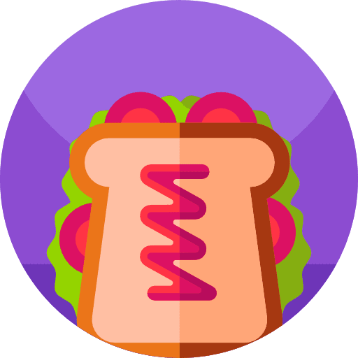 Sandwich tomato bread lunch icon