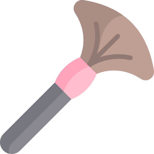 Brush grooming feminine brush icon