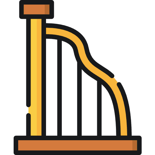 Harp music harp music and multimedia icon