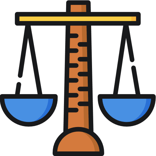 Justice legal law business and finance icon