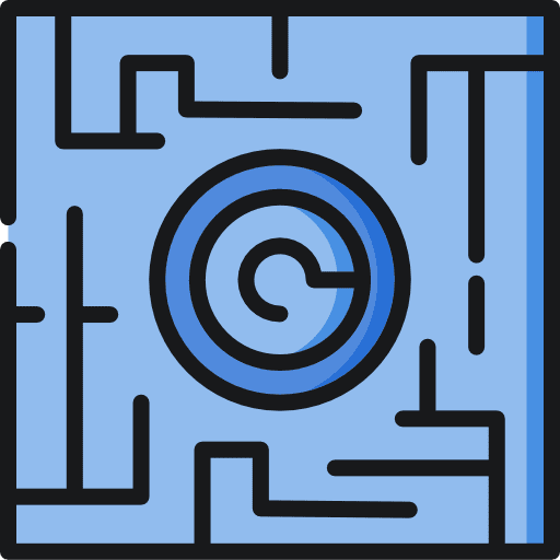 Labyrinth architecture and city labyrinth greek icon