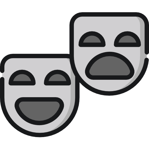 Theater masks cultures emotions acting icon