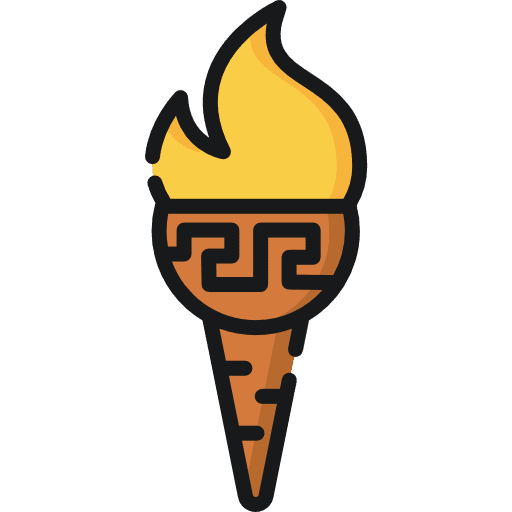 Torch sports and competition fire olympic icon