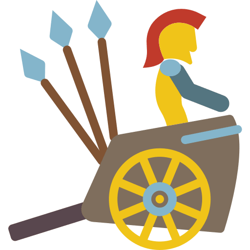 Chariot medieval transportation transport icon