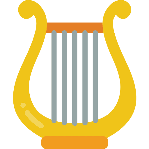 Harp ancient harp string instrument icon