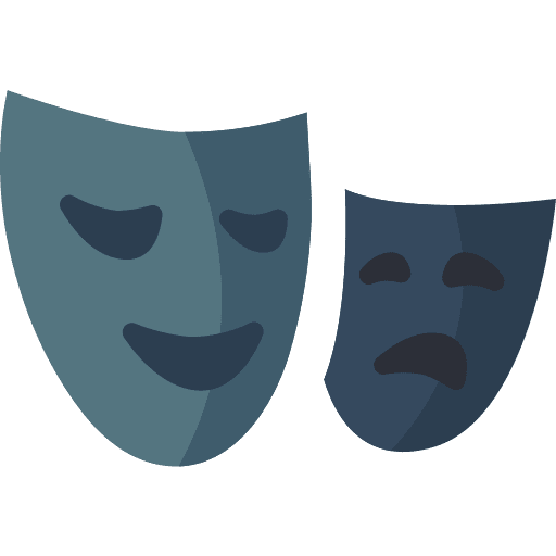 Masks education tragedy theatre icon