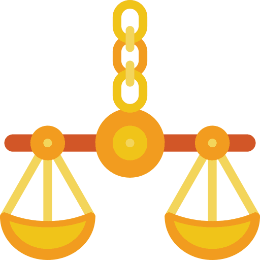 Scale law judge business and finance icon