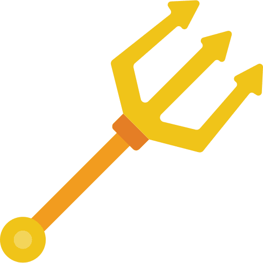 Trident antique mythology god icon