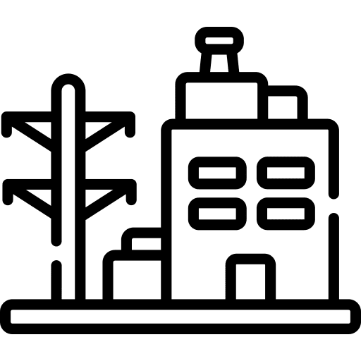 Electric factory electric factory buildings powerplant icon