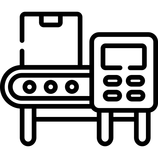 Factory machine construction and tools box industrial icon