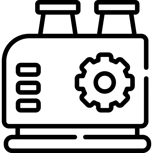 Factory machine robot factory machine production icon