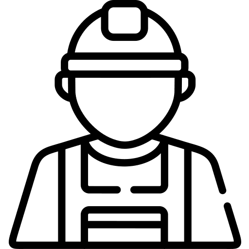 Worker professions and jobs worker people icon
