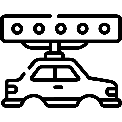 Car industry mechanic robot icon