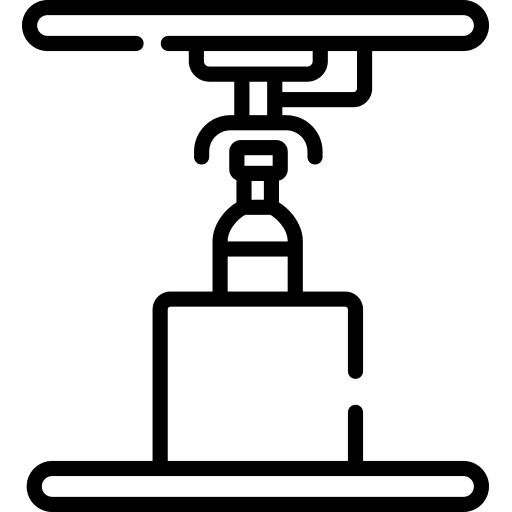 Mechanical arm bottle robot industry icon