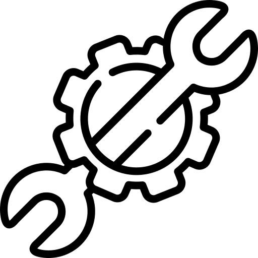 Wrench tools and utensils industry settings icon