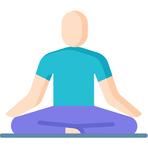 Exercise lotus position yoga pilates icon