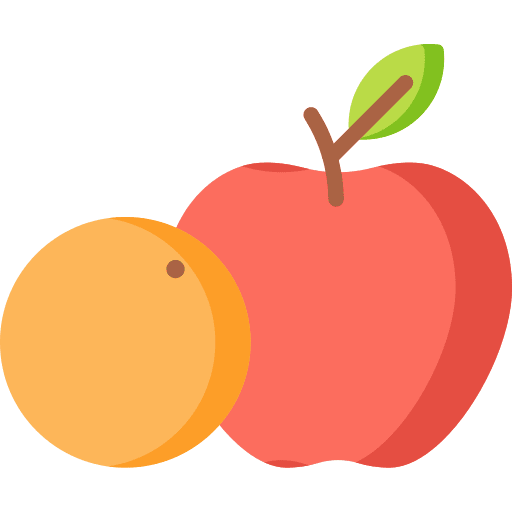 Apple organic vegetarian food icon