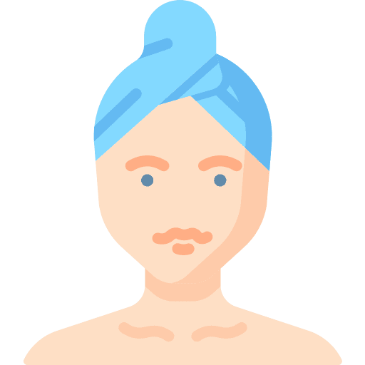 Beauty face mask hair style icon