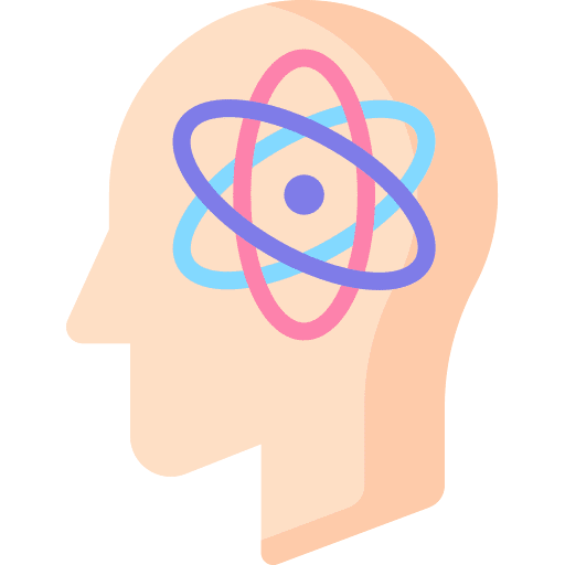 Head user thinking physics icon