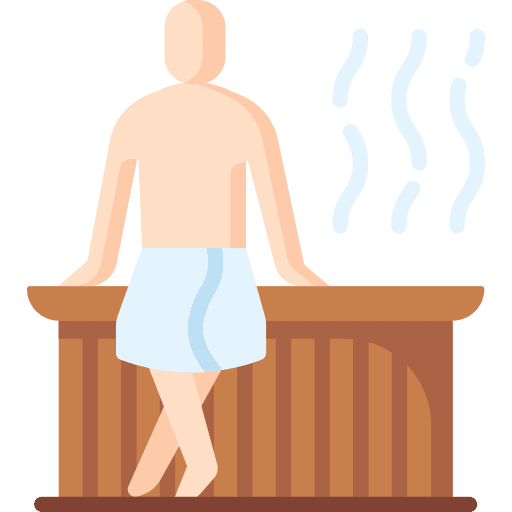 Hot humanpictos wellness sauna icon