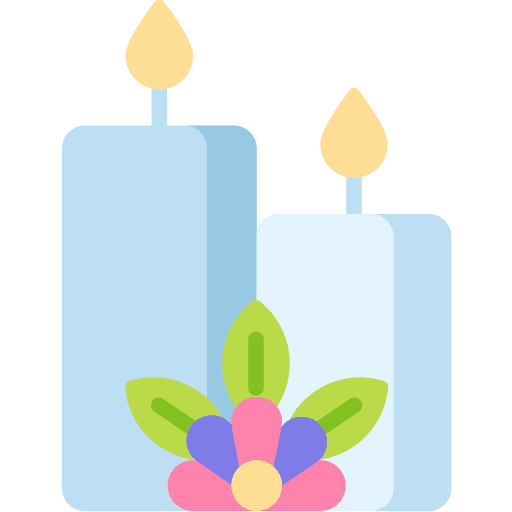 Burning wellness candles candle icon