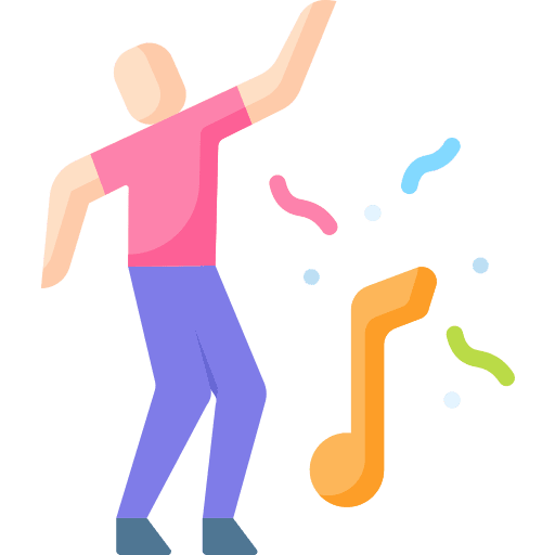 Dance people music and multimedia festival icon