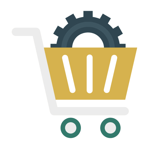Cart setting commerce interface icon