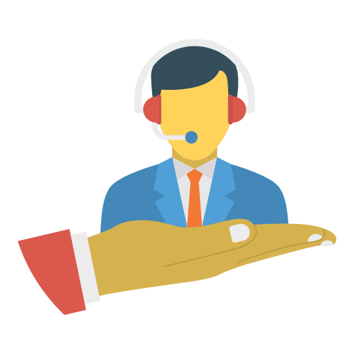 Customer service man business communication icon