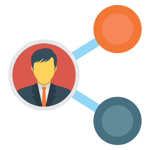 Network manager people team icon