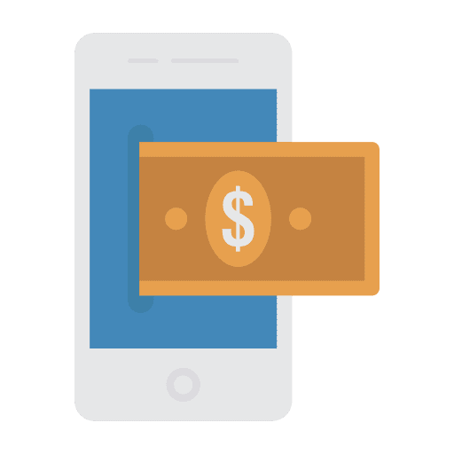 Online payment transfer banking money icon