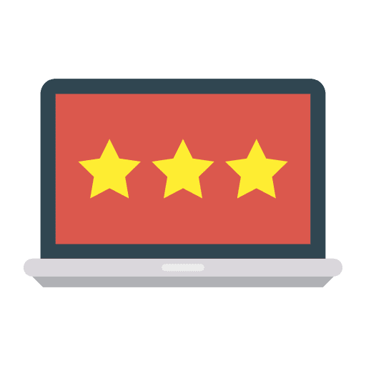 Rating customer computer business and finance icon