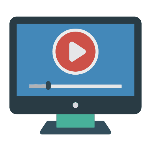 Video play button social media interface icon