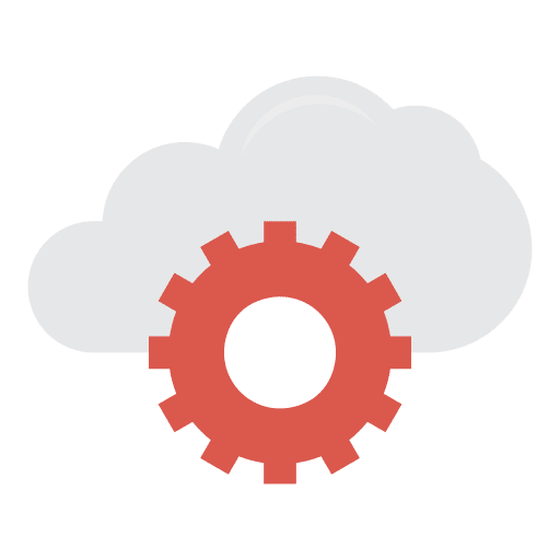 Setting setting cloud computing data icon