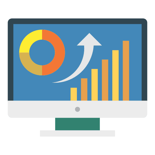 Growth bar chart business and finance growth icon