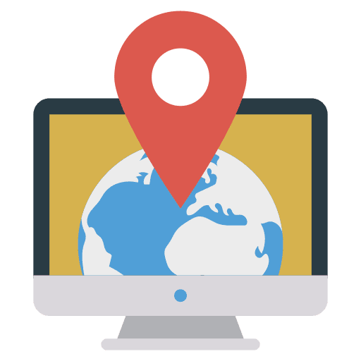 Location maps and location location interface icon