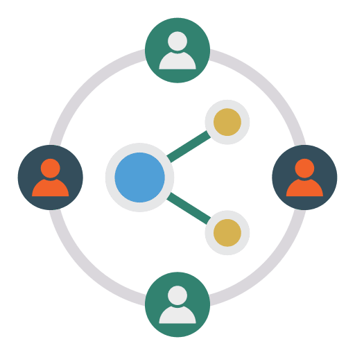 Network networking partnership working icon
