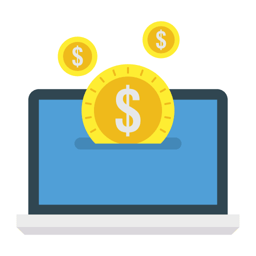 Online payment online payment banking laptop icon