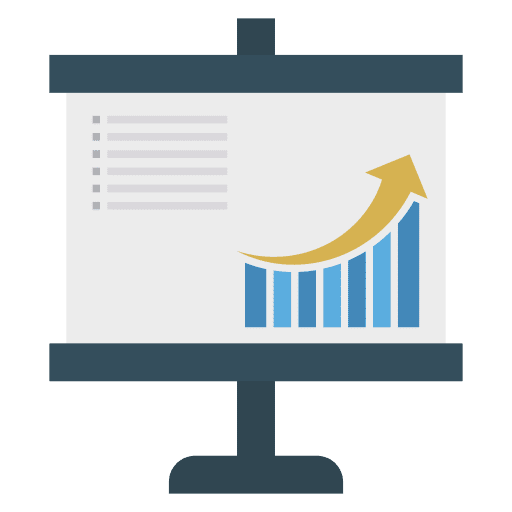 Presentation bars chart statistics stats icon
