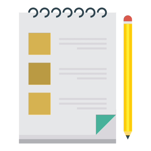 Project files and folders document pencil icon