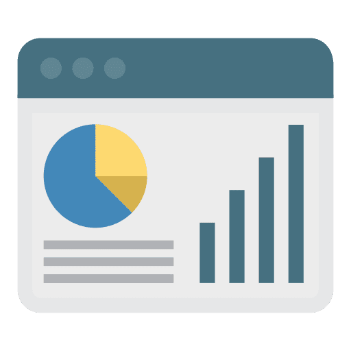 Browser business and finance seo and web management icon