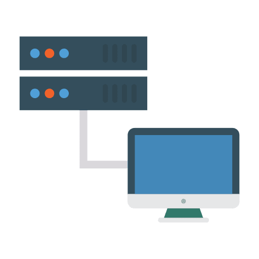 Server multimedia hosting database icon