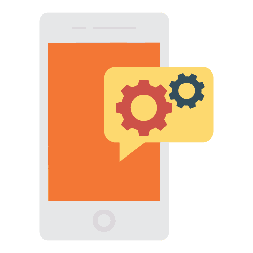 Setting cogwheel telephone setting icon