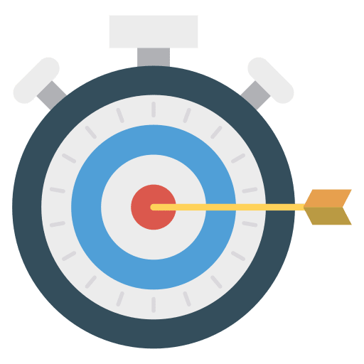 Target appointment time time and date icon