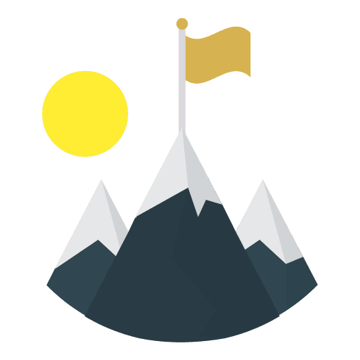 Target business and finance goal peak icon