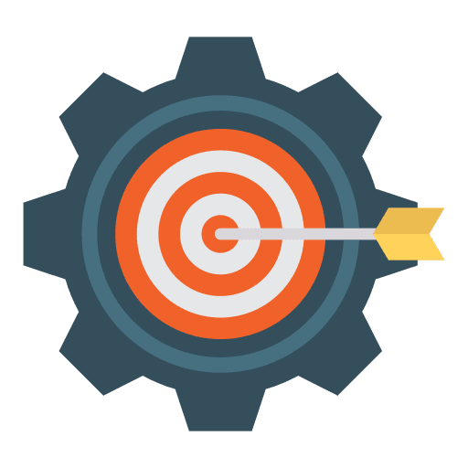 Target cogwheel target settings icon