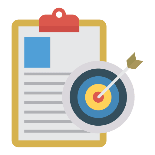 Target goal clipboard files and folders icon