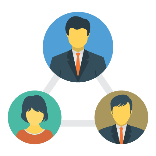 Team members people networking icon